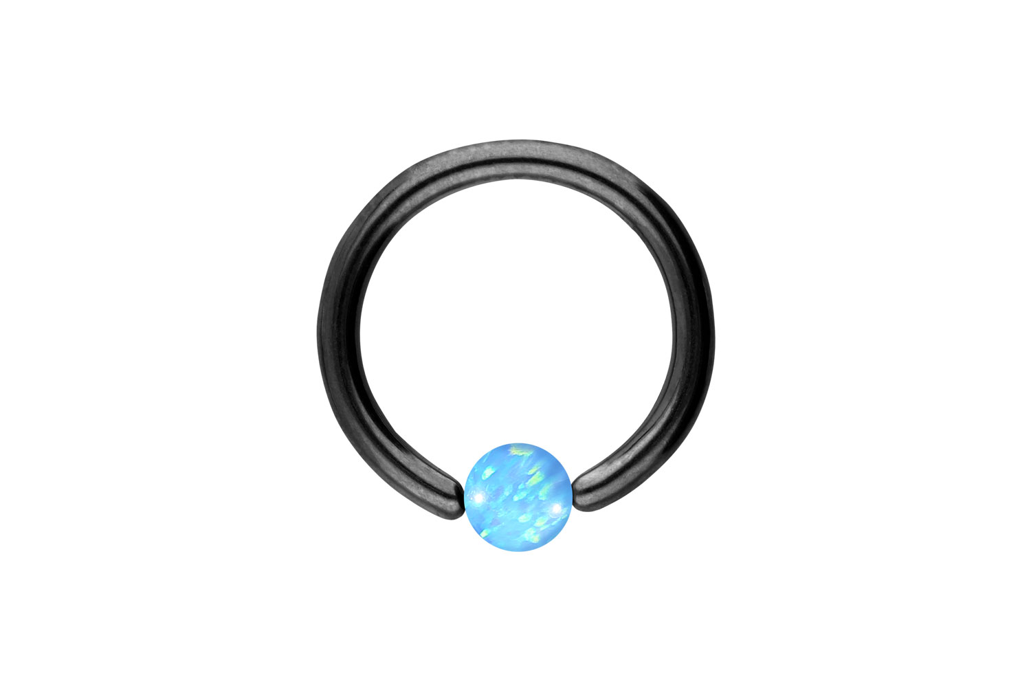 Titan Klemmkugelring Piercing SYNTHETISCHER OPAL